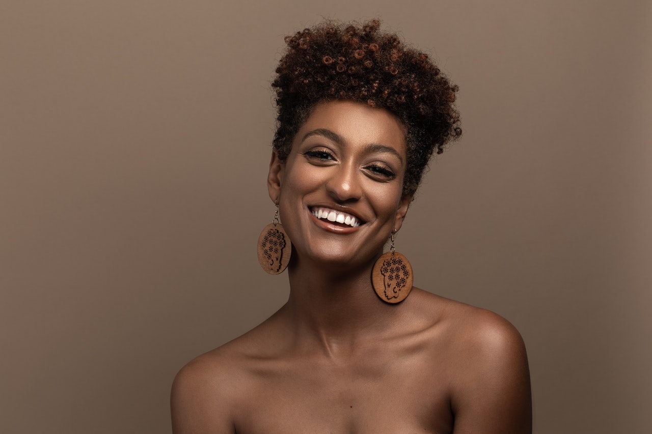 black Woman in studio portrait